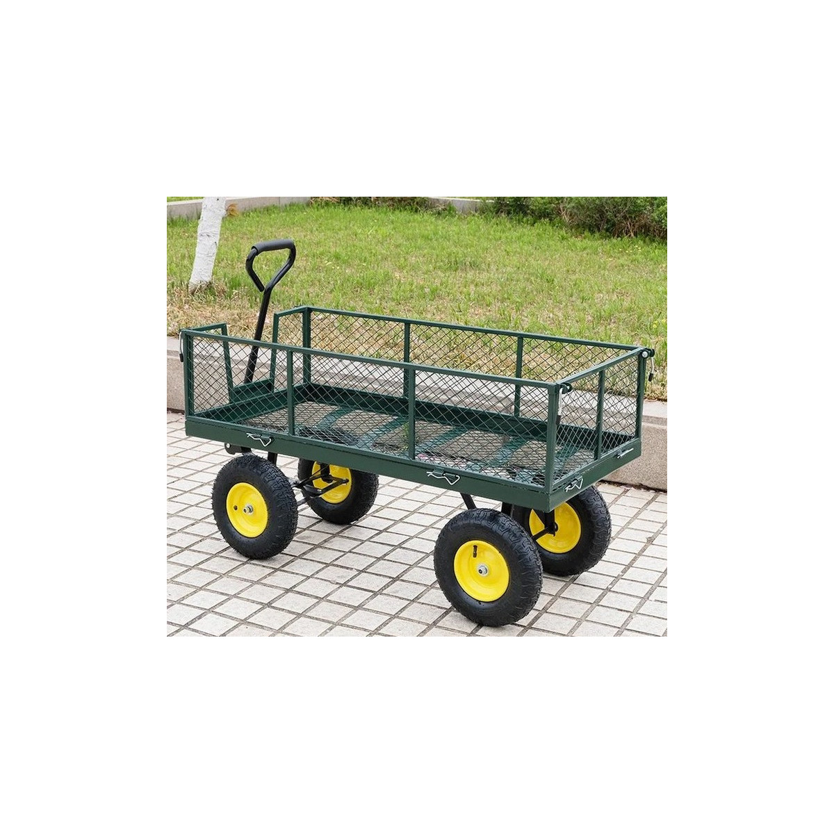 Vozícuri de grădină de calitate, de culoare verde, 300 kg