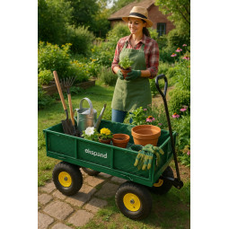 Vozícuri de grădină de calitate, de culoare verde, 300 kg