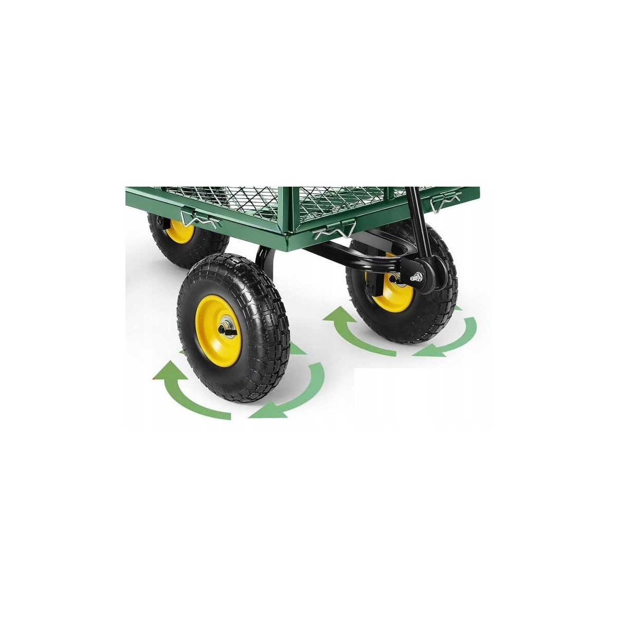 Vozícuri de grădină de calitate, de culoare verde, 300 kg