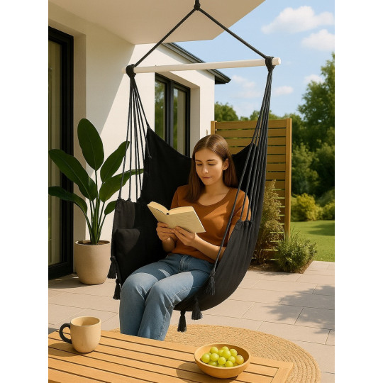 Leagăna de grădină suspendată + 2 perne 100 cm