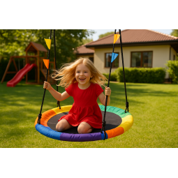 Cuib de stork colorat și vesel de 80cm