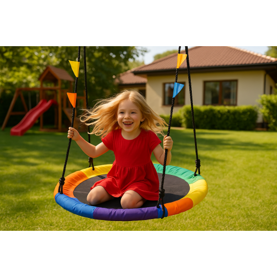 Cuib de stork colorat și vesel de 80cm