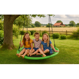 Cuib de stork colorat cu diametrul de 100 cm