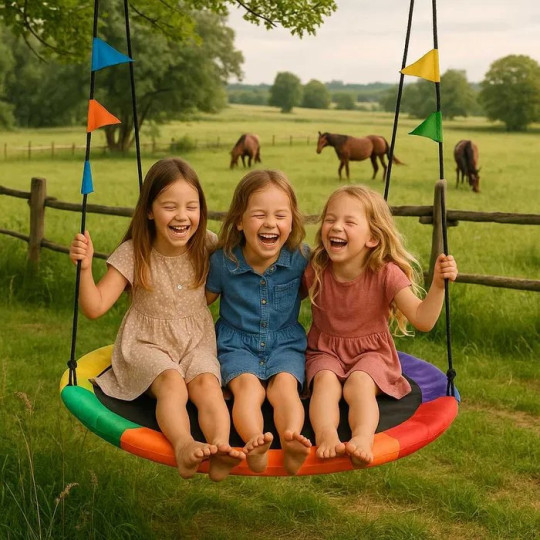 Cuib de stork colorat cu diametrul de 100 cm