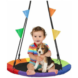 Cuib de stork colorat cu diametrul de 100 cm