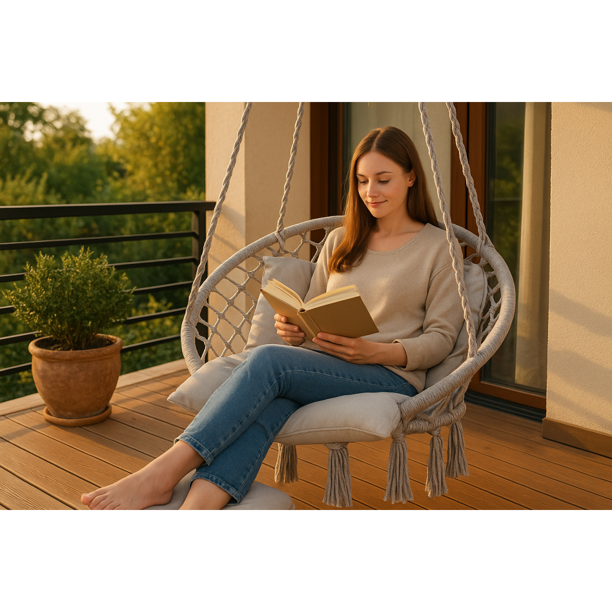 Sărăcia ciorilor gri, 80 cm, cu pernă mare de gri deschis