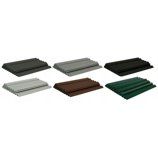 Clipsuri de montaj pentru banda de gard, 20 buc, 19 cm, gri închis