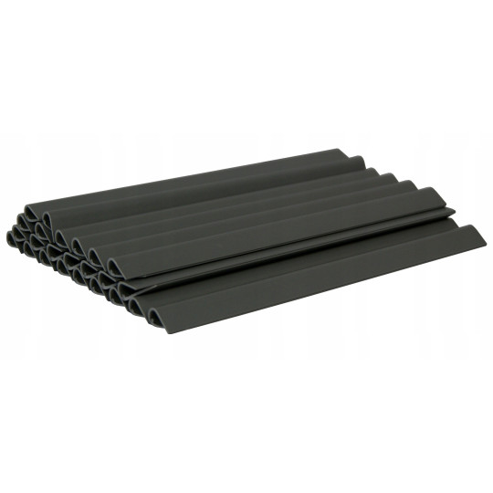 Clipsuri de montaj pentru banda de gard, 20 buc, 19 cm, gri închis