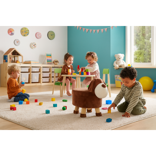 Taburetă mică pentru copii în formă de câine