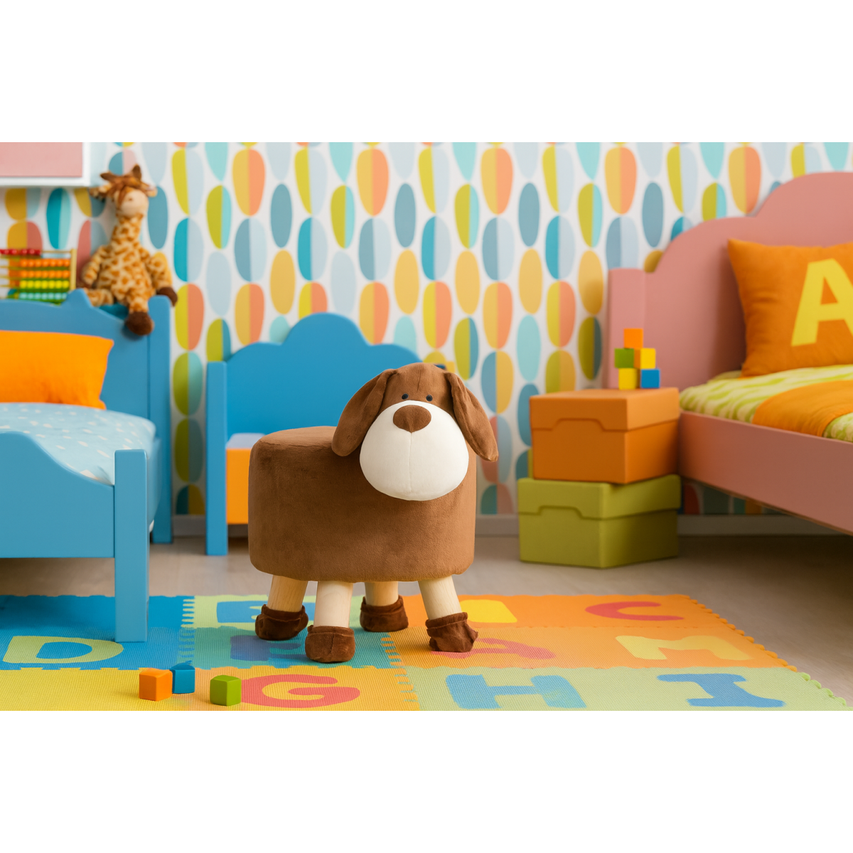 Taburetă mică pentru copii în formă de câine