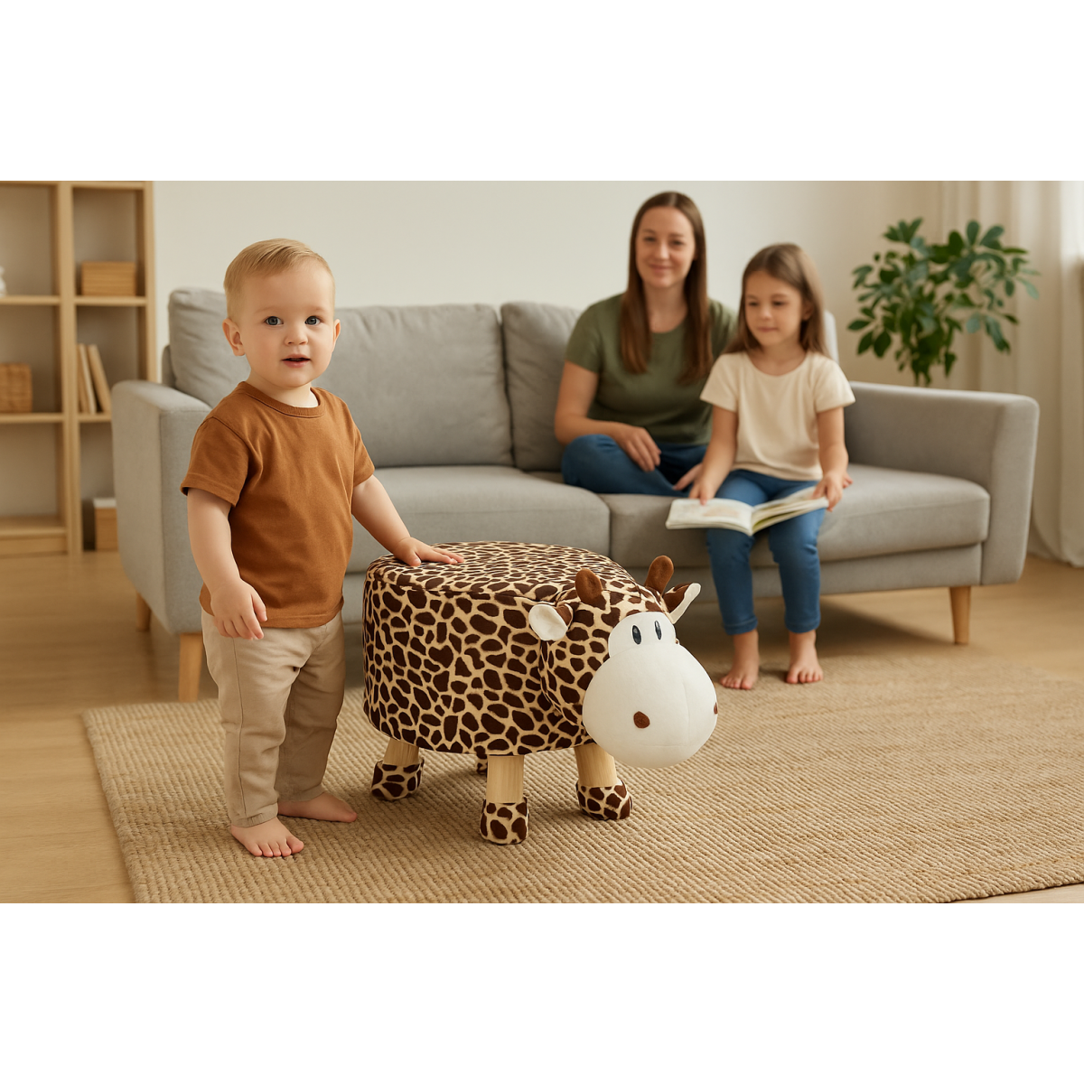 Taburetă mică pentru copii în formă de girafă