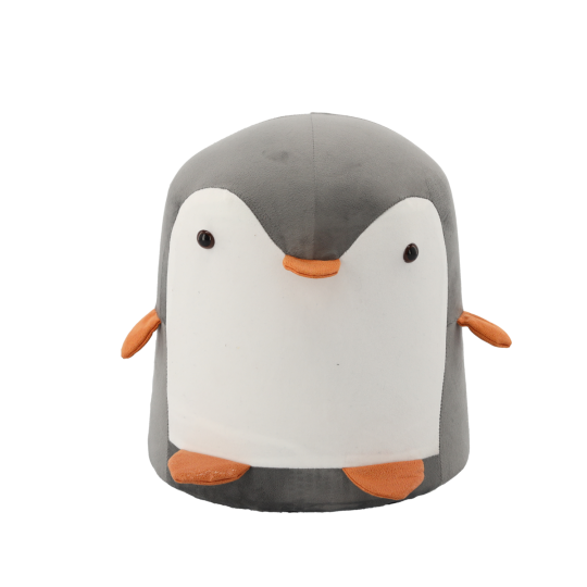 Taburet pentru copii în formă de pinguin, culoare galbenă