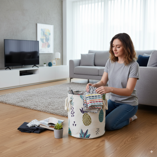 Organizer pentru jucării în formă de ananas, coș pentru rufe, 40x45cm