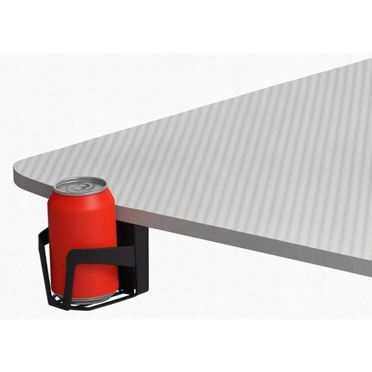 Birou de gaming modernă, cu LED, 120 cm, albă