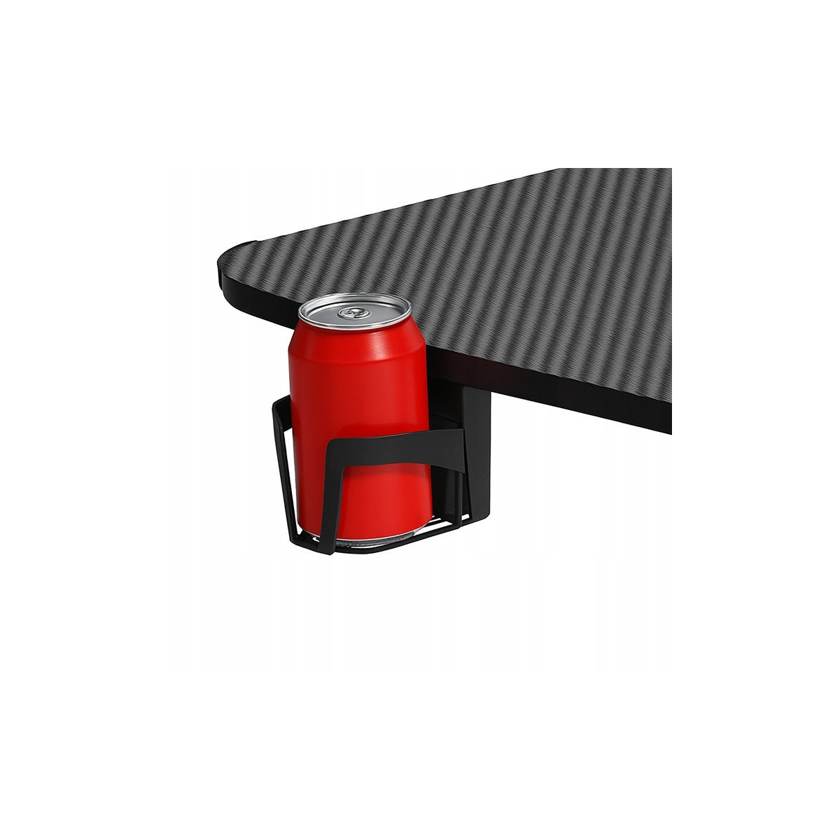 Masa de joc modernă, de culoare neagră, 140 cm, LED