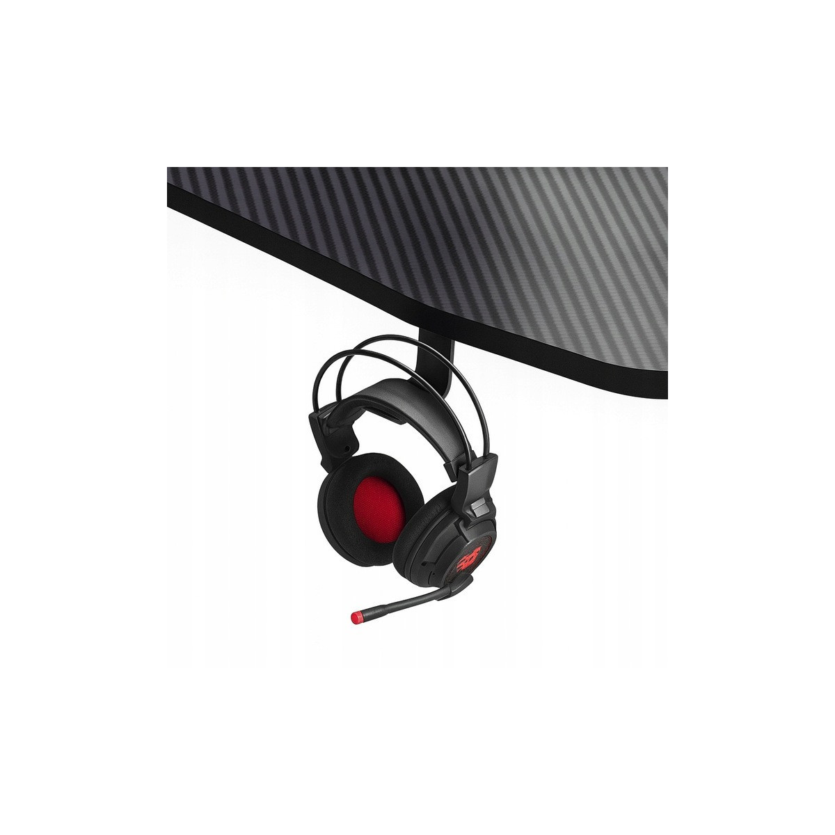 Masă de joc cu iluminare LED, de culoare neagră, 120 cm