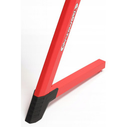 Masă de joc neagră cu picioare roșii, 120cm, led