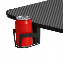 Masa mare de joc cu leduri în culorile negru și roșu