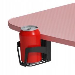 Masă de gaming roz cu iluminare LED, 140 cm