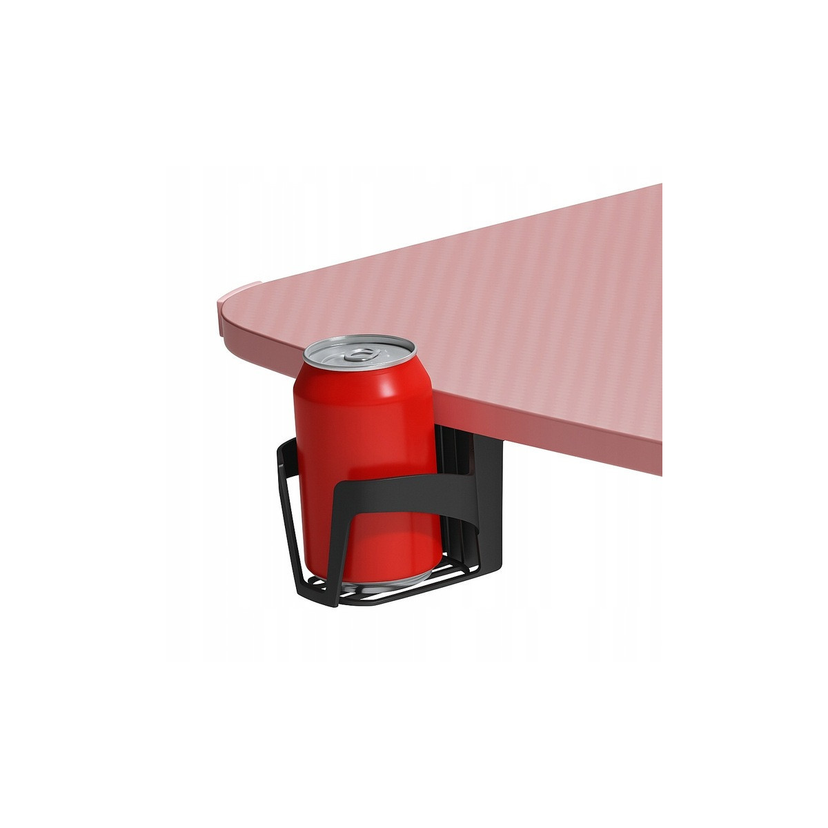 Masă de gaming stilată, roz, cu iluminare LED, 120 cm