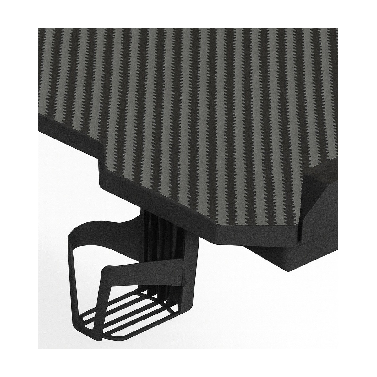 Masă pentru jucători de culoare neagră, LED, 140 cm