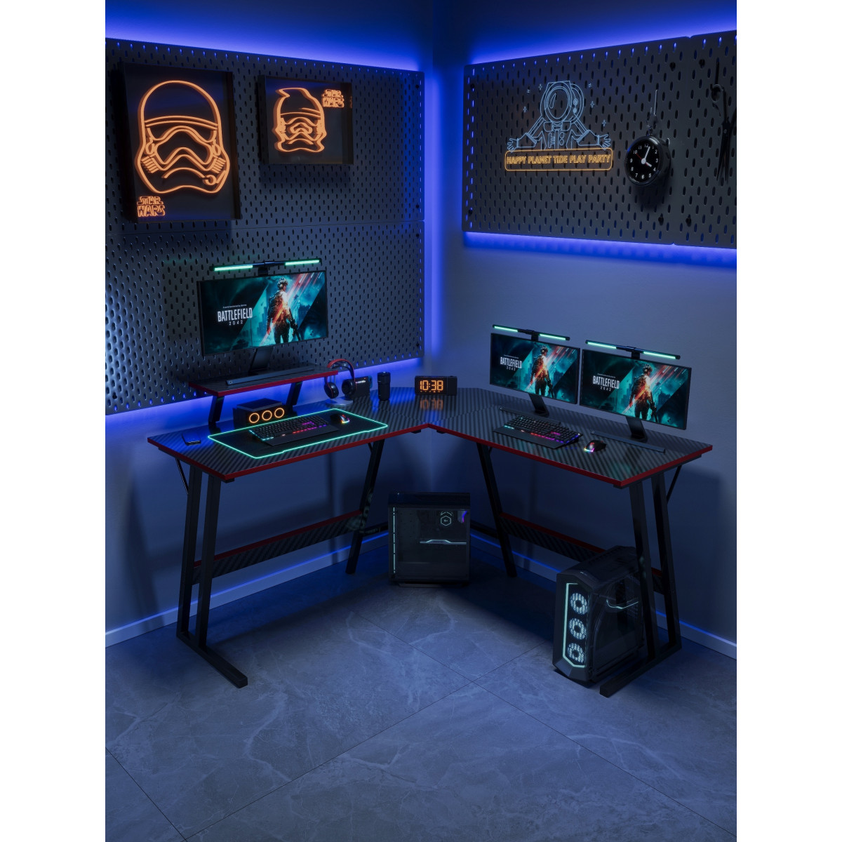 Masă de joc unghiulară, masă de joc modernă, 130 cm