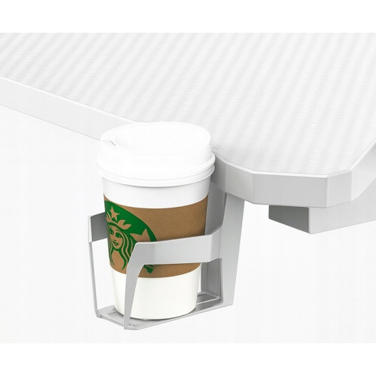 Masă de gaming modernă, stilată, de culoare albă, cu iluminare, 120 cm