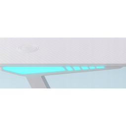 Masă de joc albă cu iluminare LED, 140 cm