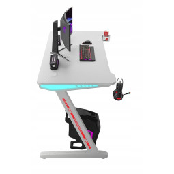 Masă de joc albă cu iluminare LED, 140 cm