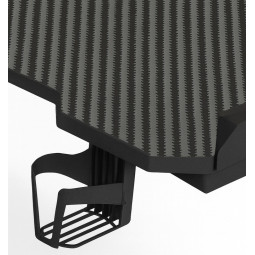 Masă de gaming neagră pentru computer cu iluminare, 120 cm