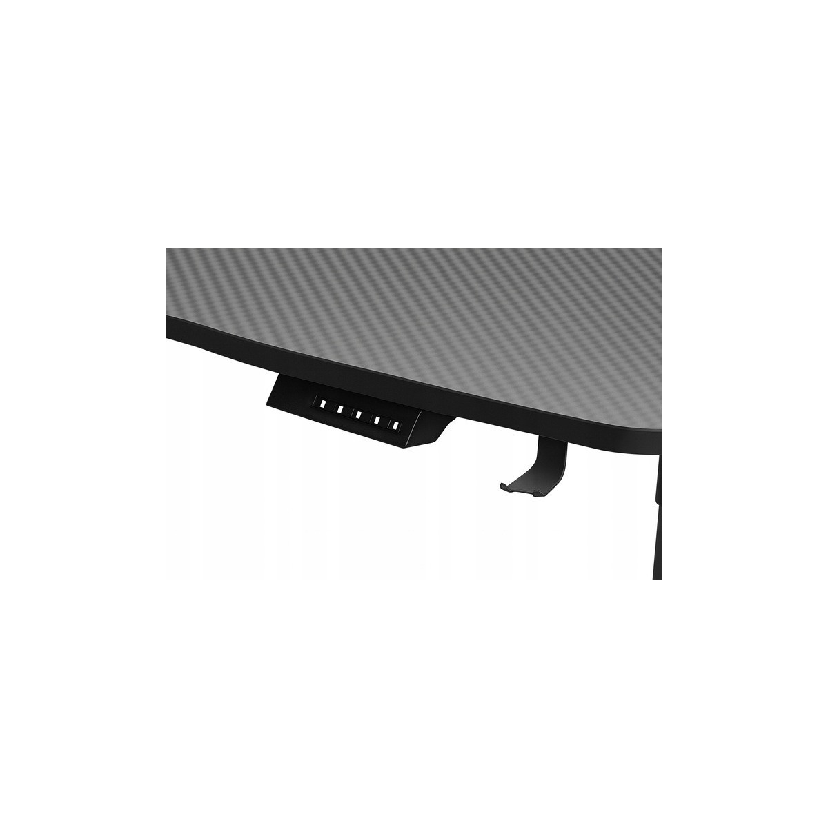 Birou neagră ajustabilă pe înălțime, 140cm