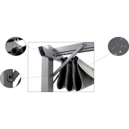 Pergolă de grădină de culoare gri 3x4 m