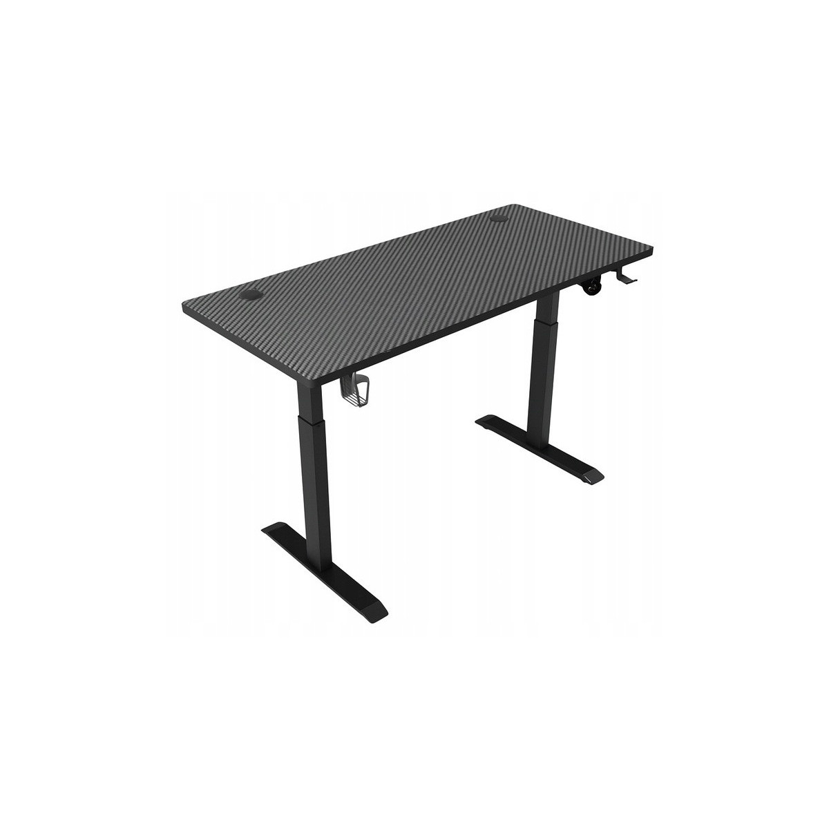 Masă de birou neagră, reglabilă pe înălțime, 120cm