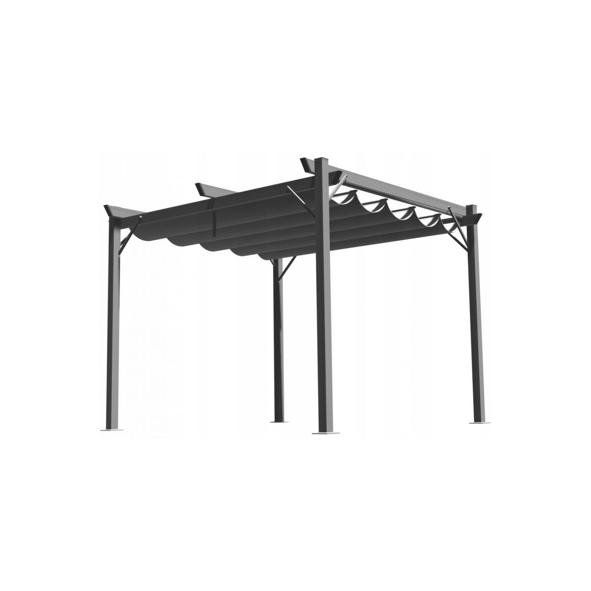 Pergolă de grădină de culoare gri 3x4 m