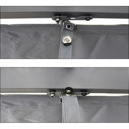 Pergolă de grădină de culoare gri 3x4 m