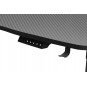 Masă reglabilă pe înălțime 140 cm – reglare electrică a înălțimii, neagră, iluminare cu LED