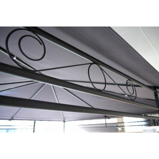 Pavilion de grădină de culoare gri 3x3 m