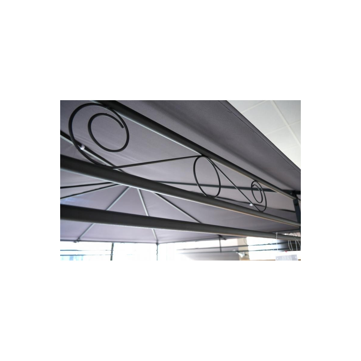 Pavilion de grădină de culoare gri 3x3 m