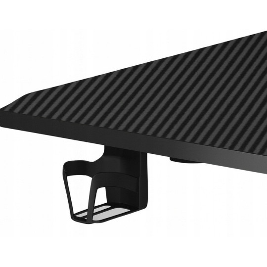 Masă ajustabilă pe înălțime 160 cm – reglare electrică, neagră, LED