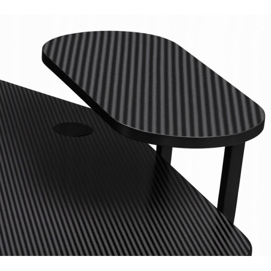 Masă ajustabilă pe înălțime 160 cm – reglare electrică, neagră, LED