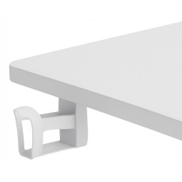 Masă electrică ajustabilă pe înălțime 140 cm, albă cu picioare albe, LED