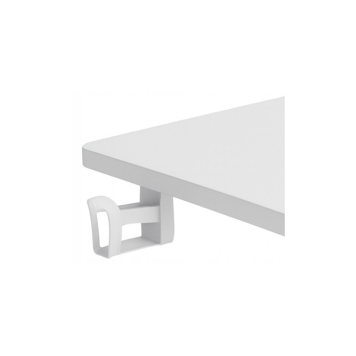 Masă electrică ajustabilă pe înălțime 140 cm, albă cu picioare albe, LED