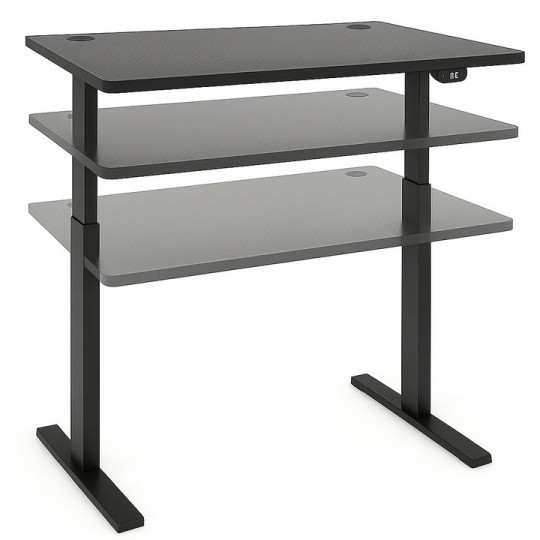 Masa ajustabilă modernă de 120cm, aspect industrial, LED