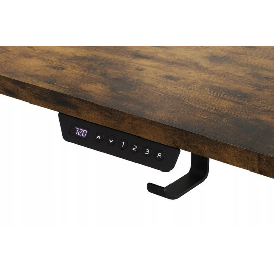 Masa ajustabilă modernă de 120cm, aspect industrial, LED