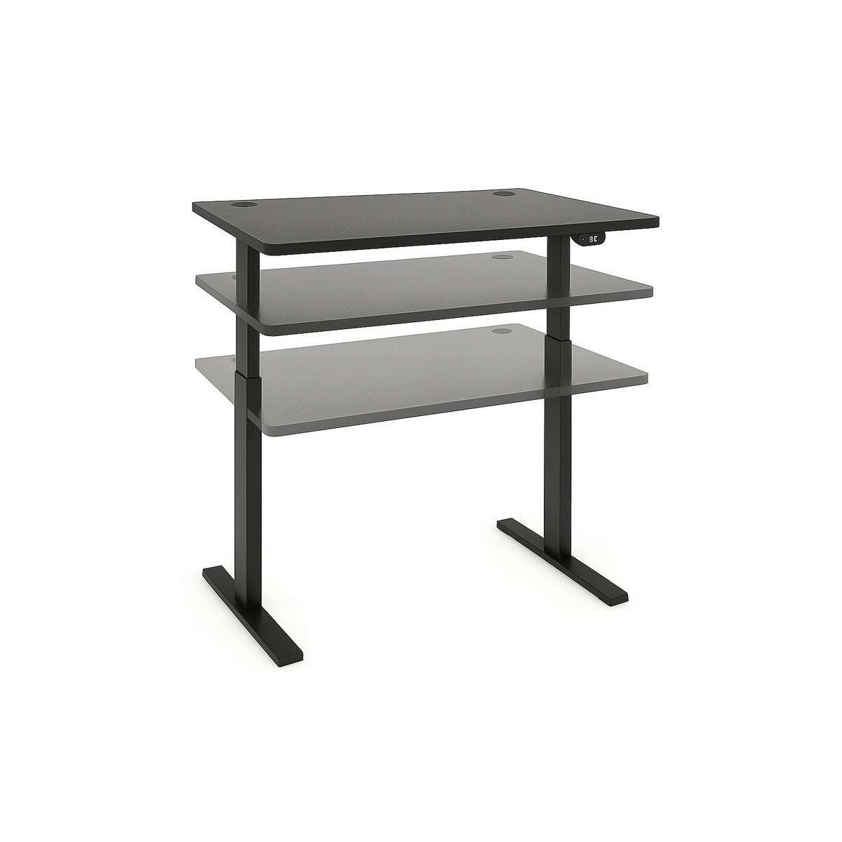 Masă de birou, cu înălțime ajustabilă, aspect industrial, 140 cm