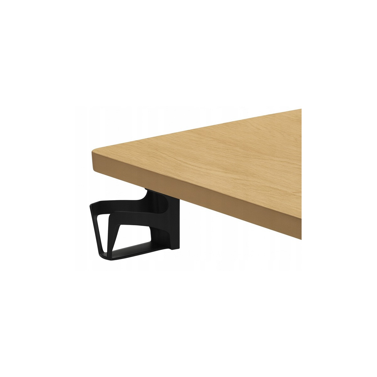 Masă reglabilă pe înălțime 120 cm, arin cu picioare negre, LED