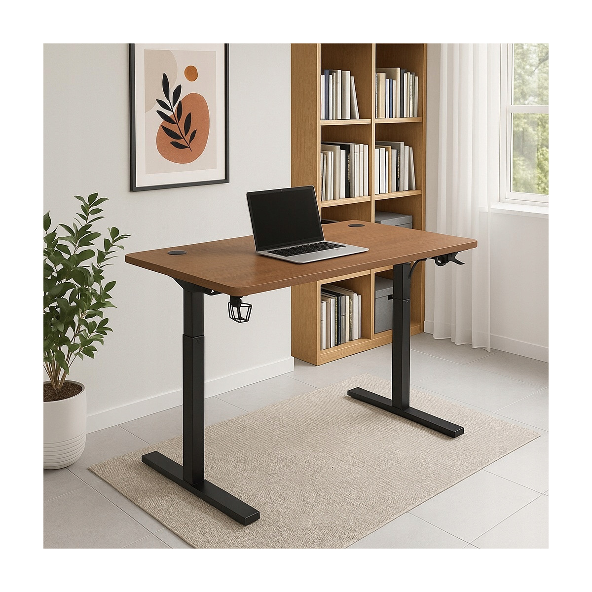 Masa stilizată, reglabilă pe înălțime, nuc 140cm