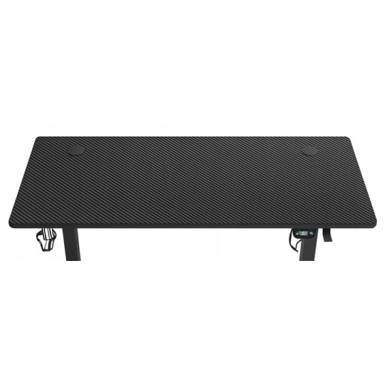 Masă de joc ajustabilă pe înălțime 120 cm, neagră, cu LED