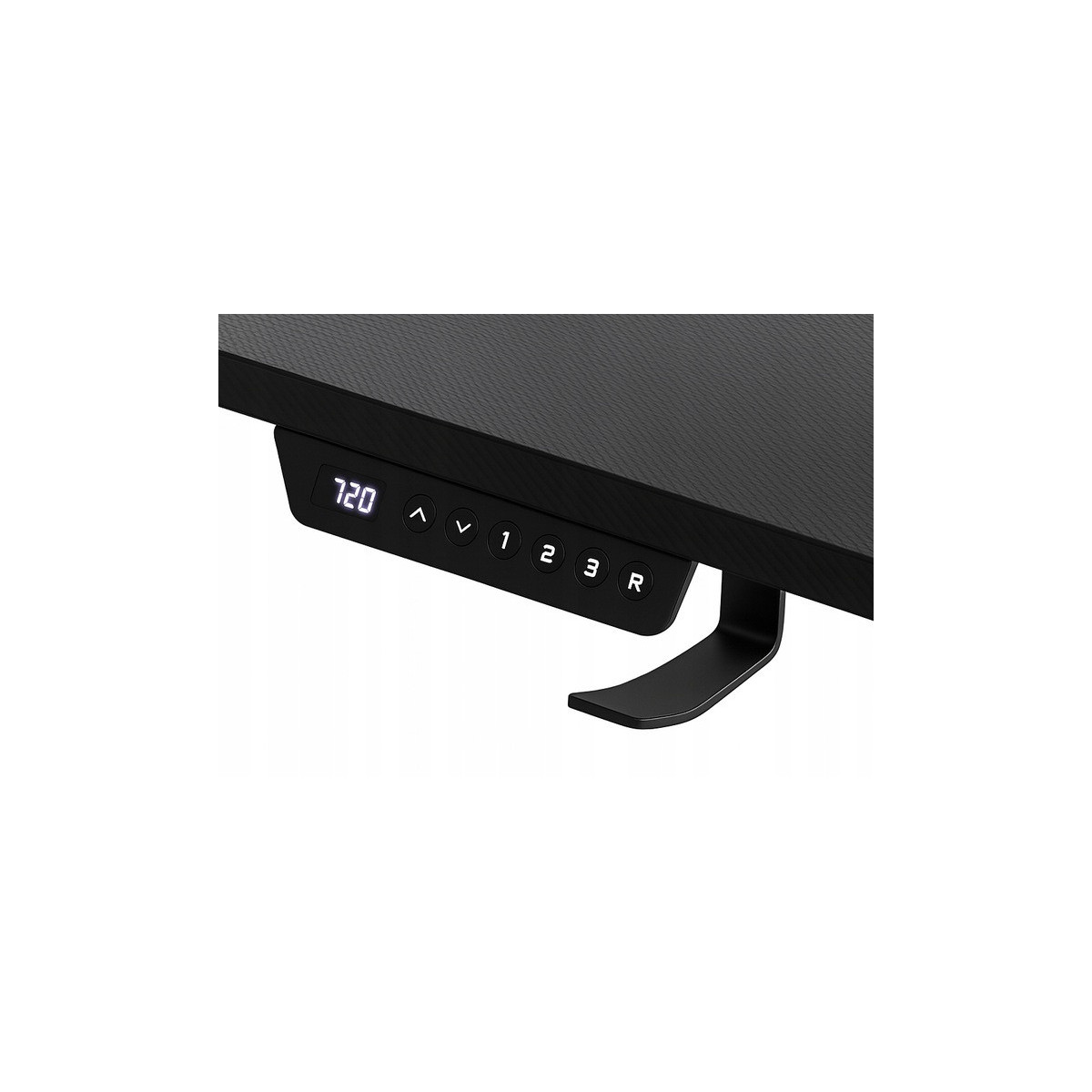 Masă de joc ajustabilă pe înălțime 120 cm, neagră, cu LED