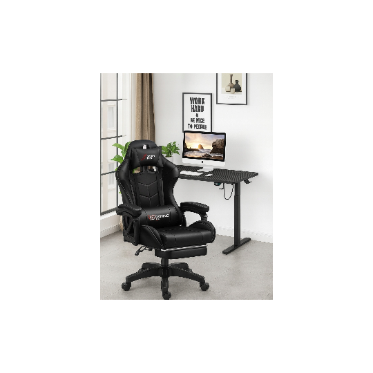 Masă de birou modernă, reglabilă pe înălțime, 140 cm, neagră